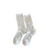 Oxygen Cotton Boneless Lace Ballet Style White Lolita Socks Summer Cutout Mesh Thin [Non-Nylon]