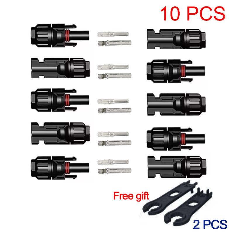 10/20/100pcs Solar Connectors 1000V 30ASolar Panel Branch PV Connectors Photovoltaic Connect solar 10pcs(5pairs)