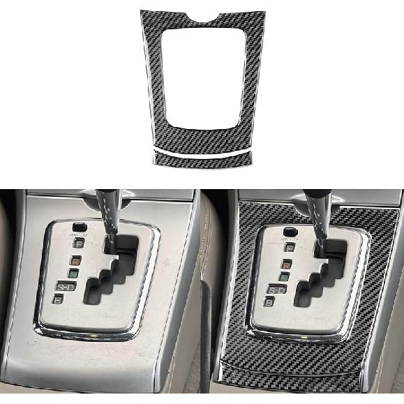 Real Premium Carbon Fiber Car Center Console Gear Shifter Transmission Panel Cover Sticker Auto Interior Accessories Compatible with Toyota Corolla