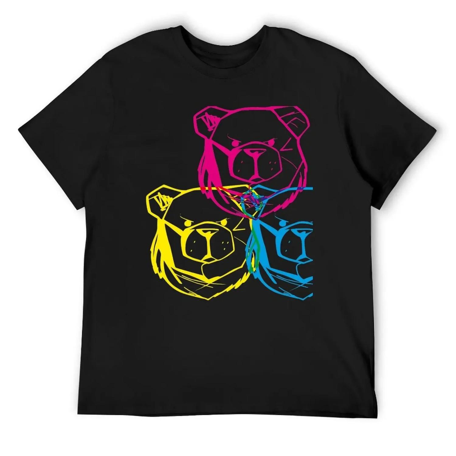 

ROBUST BEAR TRIOS TONES 04 BIG T-Shirt vintage graphic tee quick drying tees mens plain t shirts XXXXXL чорний