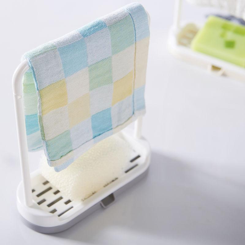 Kitchen Portable Storage Rack Towel Sponge Drain Racks Rag Dishcloth Hanging Rack Soap Holder Sink Desktop Organizer Accessories
