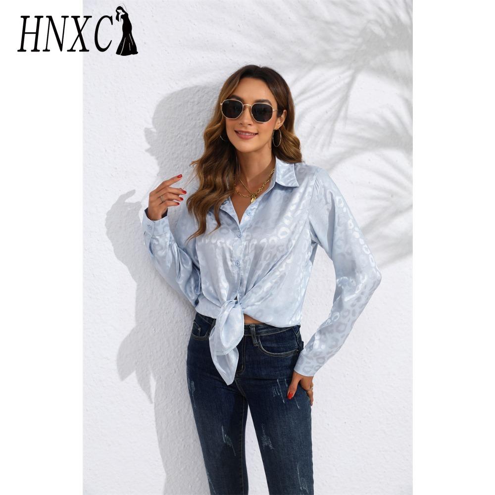 

HNXC Женские модные повседневные блузки и рубашки с длинным рукавом и воротником ПОЛО S