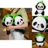 Cute Iron Head Bamboo-breaking Panda Plush Toy Animal Zoo Gift Stuffed Animal Birthday Present Panda Doll Characters)