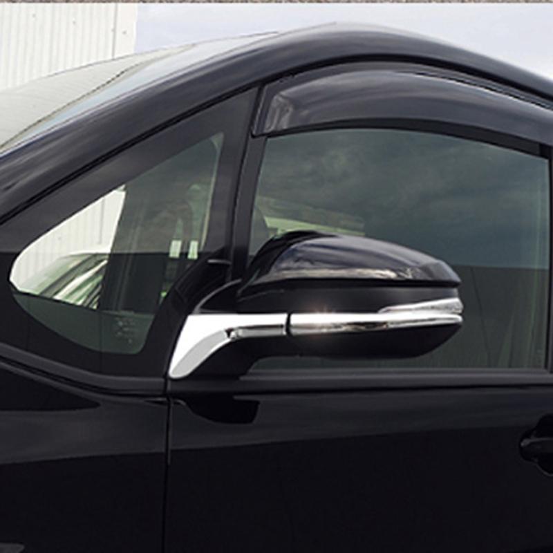 For Toyota Voxy Noah R80 Accessories ABS Chrome Rearview Mirror Trim Anti-collision Strip Car Shiny Exterior Styling 2014-