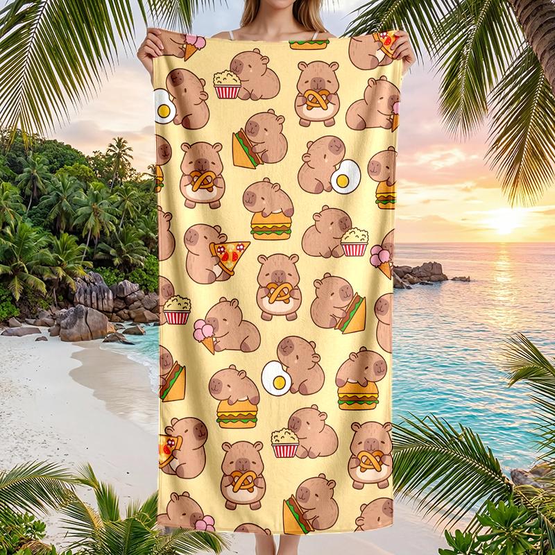 Kapibara Fashion Beach Towel: Ideal for Summer Adventures Soft, absorbent and quick drying suitable for swimming and bathing