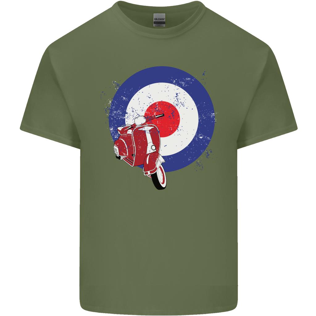 MOD Scooter Motorcycle Motorbike Unisexs Light Cotton TShirt