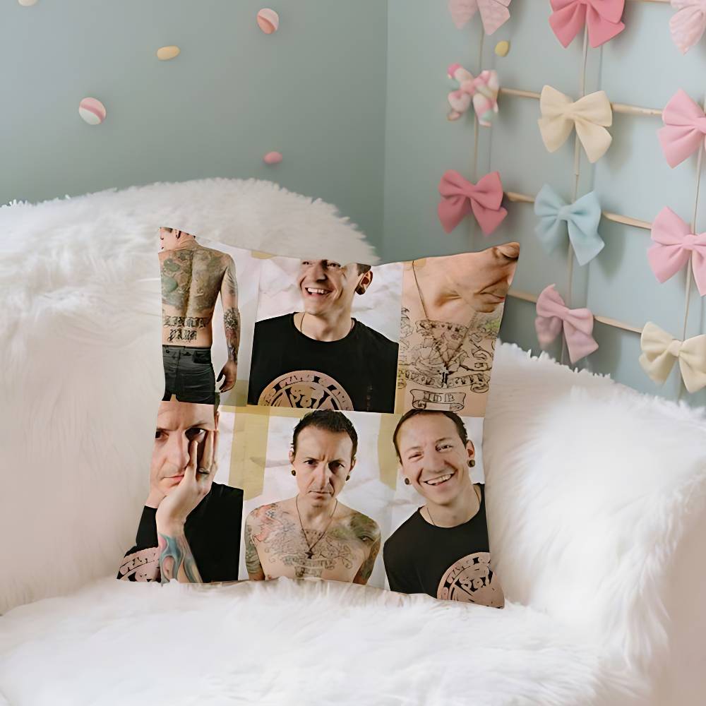 RIP Chester Charles Bennington Case Plush Fabric Soft Pillowcase Double Sided Print Cushion Cover Household Gifts