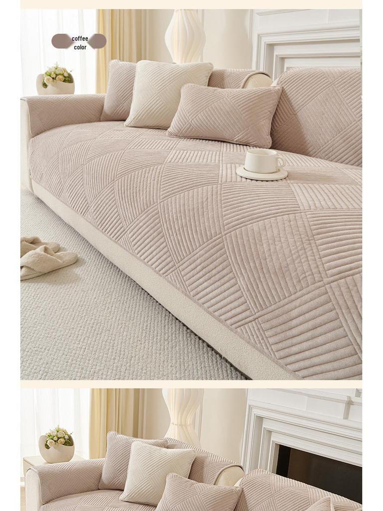 Winter Universal Non-Slip Sofa Cushion: Thick, Warm, Simple Sofa Cover