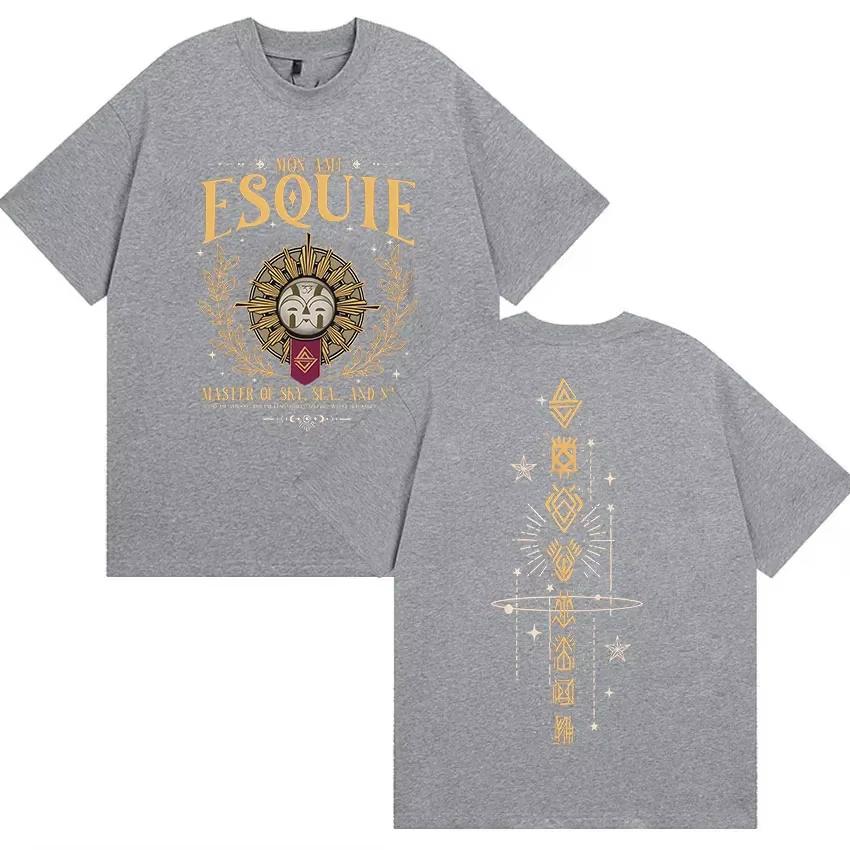 Summer Adult Clair Obscur Expedition 33 Merch Mens Womens 100 Cotton Printed Tshirts Trendy Street Wear Fashion Soft Loose
