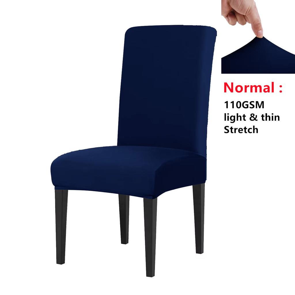 Elastic Solid Color Adjustable Chair Cover Spandex Stretch Slipcovers Chair Seat Covers Kitchen Dining Room Wedding Banquet Home