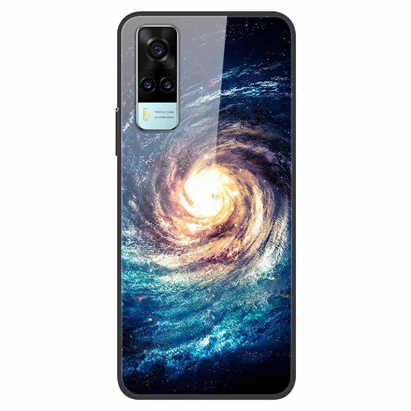 Luxury Cover Case for vivo Y53S 4G Tempered Glass Cover for Vivo Y31 VivoY31 2021 Y51 2020 Phone Case for Vivo V2036 Y53S Coque