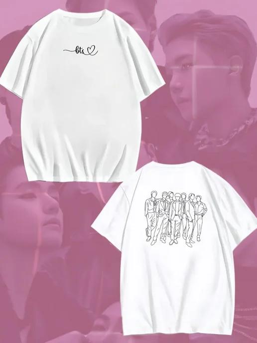 Oversized T-shirt with a BTS print M