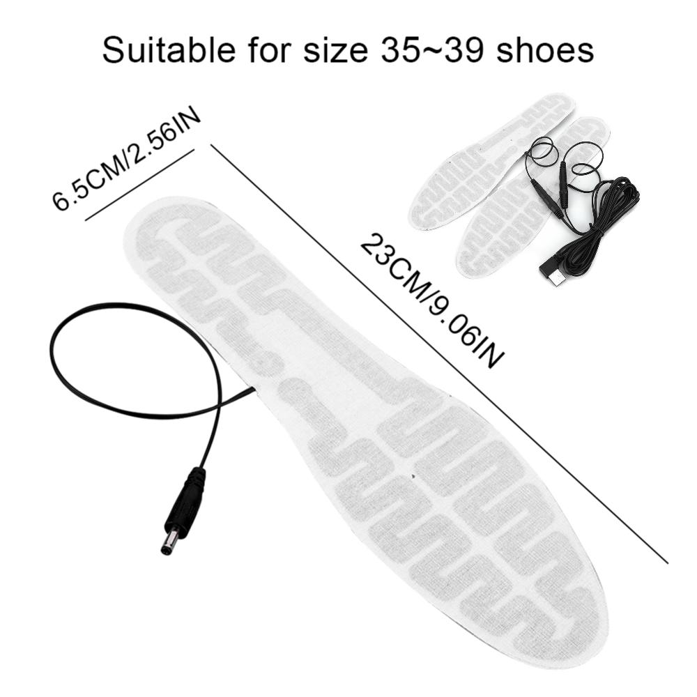 USB Heated Shoe Insoles Foot Warmer Film 10W Electric Foot Warming Pad Winter Warm Insoles for Men and Women