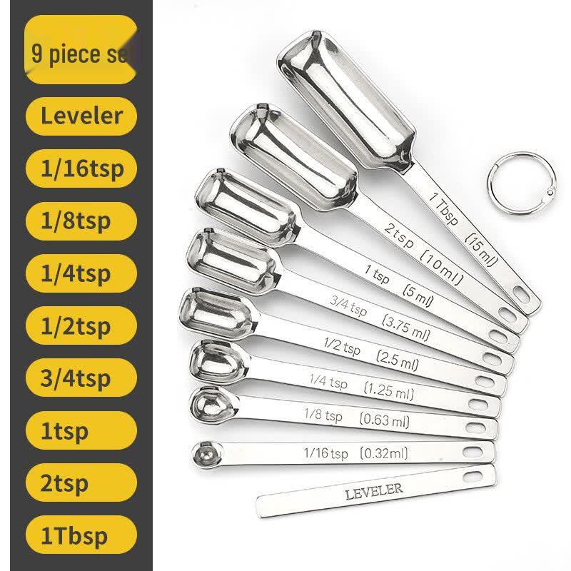 MDNG Square Stainless Steel Measuring Spoon Set