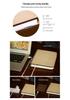 Three-Color LED Eye Protection Book Lamp: Wooden Carved Stackable Night Light