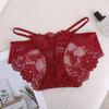 Lingerie Transparent Lace Panties Hollow Out Low Waist Bow Briefs Mesh Women's Underwear Summer