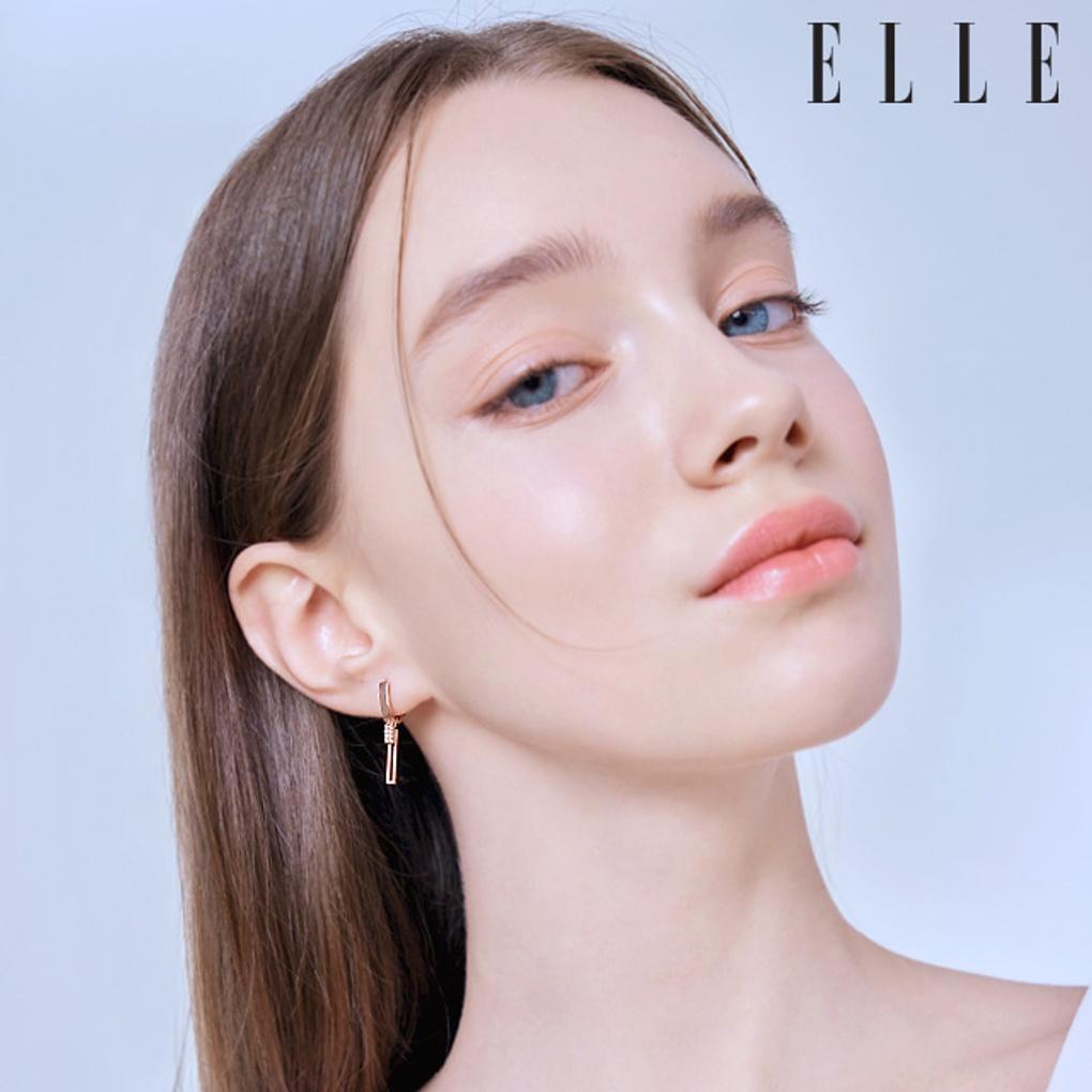 14K Swing Stick One-Touch Earrings (Gold Pin) ELGPEE443