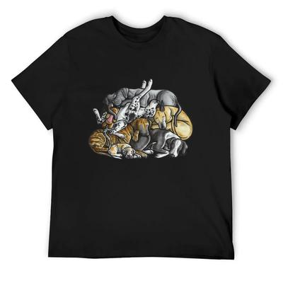 Sleeping Pile of Great Danes T-Shirt Custom T Shirt Animal Prinfor Boys Plus Size Clothes Heavy Weight T Shirts for Men