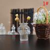 1:12 Dollhouse Mini Glass Teacup Flat Bottom/High Foot Teapot Vase Home Decor