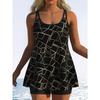 Women's Swimwear Tankini 2 Piece Swimsuit  Coconut Tree Pattern Print Vacation Bathing Suits