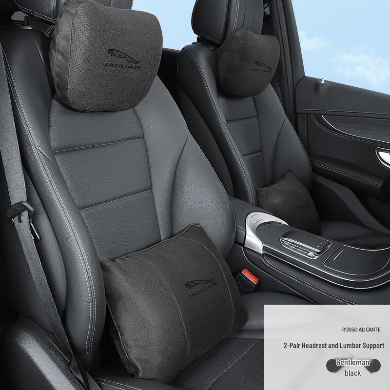Atmungsaktive Nackenstützen-Kopfstützen aus Wildleder für Jaguar XEL/XFL/F-PACE Autositze
