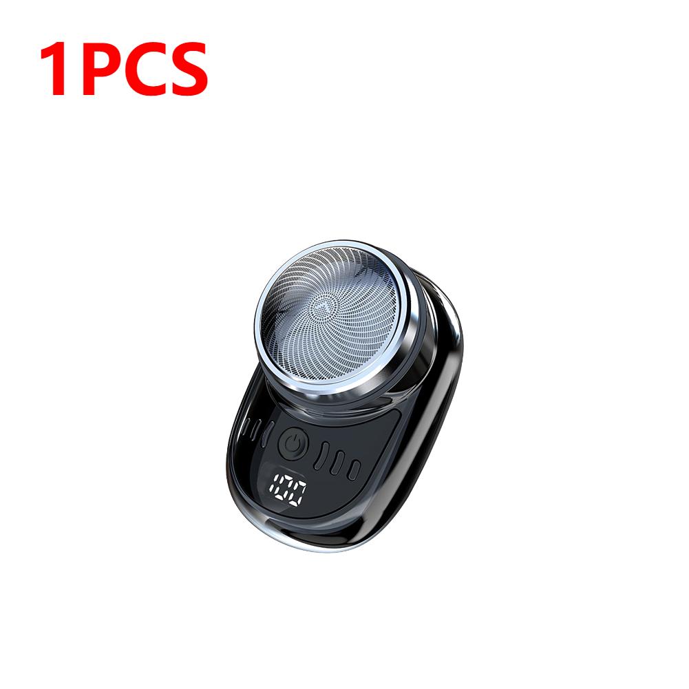 Men Mini Electric Travel Shaver with Digital Display Face Beard Trimmer Washable Rechargeable Shaver Pocket Size Portable Shaver