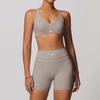 Oiob2025 New Arrival Yoga Suit Women's Sports Fitness Hip Raise Skinny Short Shorts Beautiful Vest Bubble Wrap Intimates
