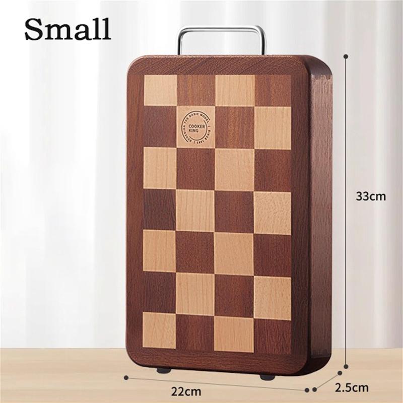 COOKER KING Chessboard Chopping Board Mold-proof Wood Cutting Panel Thickened Cut-Resistant Meat Fruit Vegetable Cutting Board