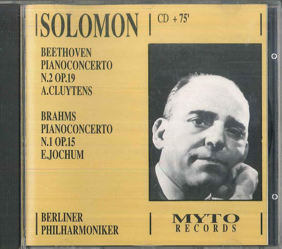 

CD SOLOMON - Beethoven Brahms 1MCD89005 MYTO 1989 Italy Classical Used