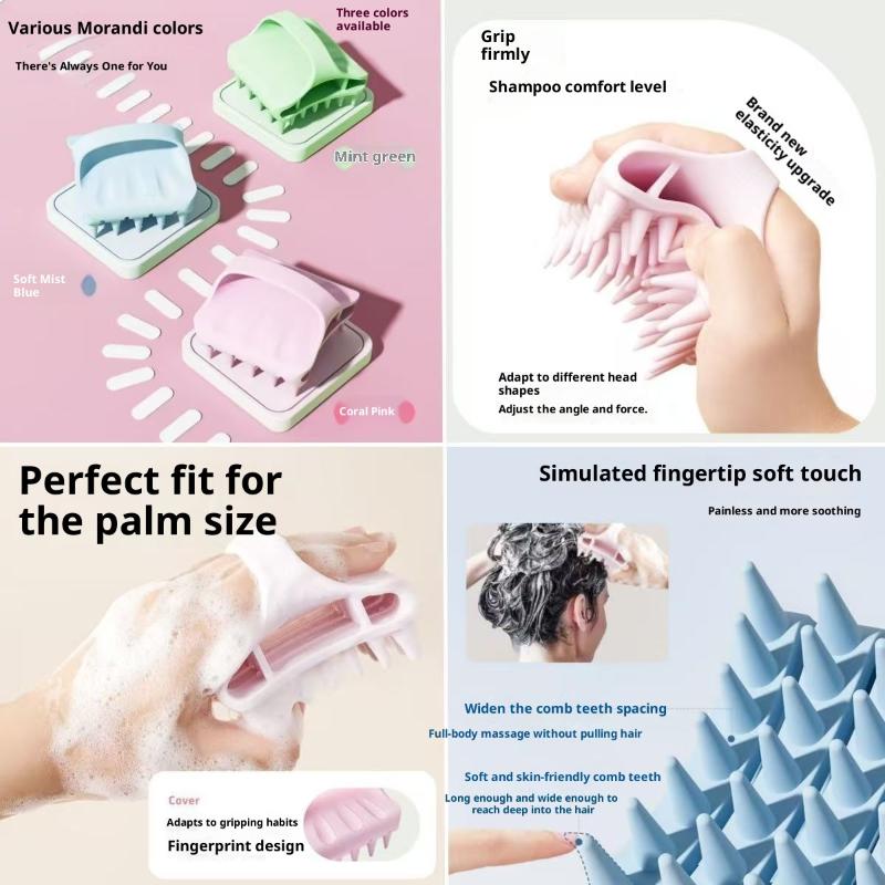 Shampoo Brush Head Scalp Massage Comb With Handle Hair Washing Comb Body Massage Brush Bath Shower Brush Salon Hairdressing Tool