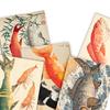 32 pezzi, Cartoline Giapponesi Vintage con Pesci, Adesivi Decorativi per Stanze, Materiali per Brochure, Souvenir, Collezionismo e Postali