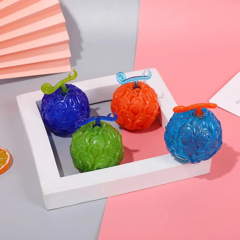 Squeeze Devil Fruit Anime One Piace Figure Flame-Flame Gum-Gum Ace Luffy Chopper PVC Action Figure Model Toy Juguetes