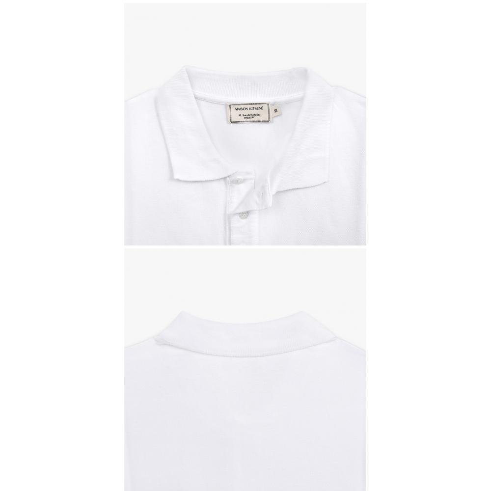 MaiSon KitSune Lm00208kj7002 P100 Fox Head Patch Polo Men S Short Sleeve Tee