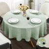 Tovaglia Rotonda in Cotone e Lino Impermeabile Copritavola per Tavolo da Pranzo Antipolvere Pieghevole Decorazione per la Casa Stile Minimalista