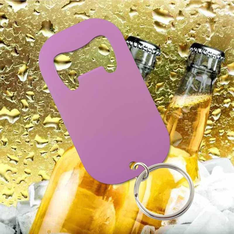 Stylový nerezový otvírák na klíče s laserem gravírovaným LOGEM na pivo a sodu