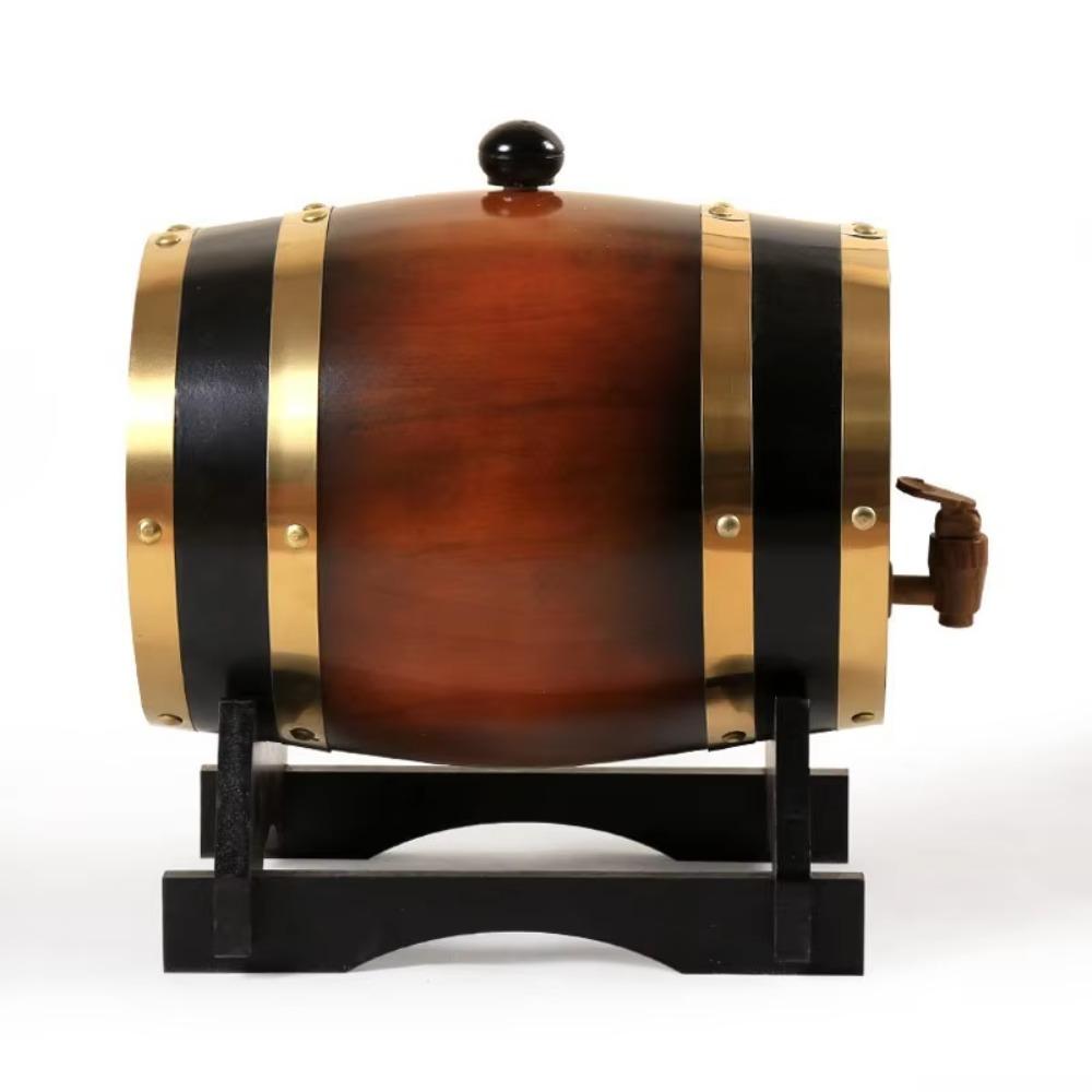 1.5/3/5L Wine Barrel with Tap Beer Container Bar Tool Beer Dispenser  Restaurant