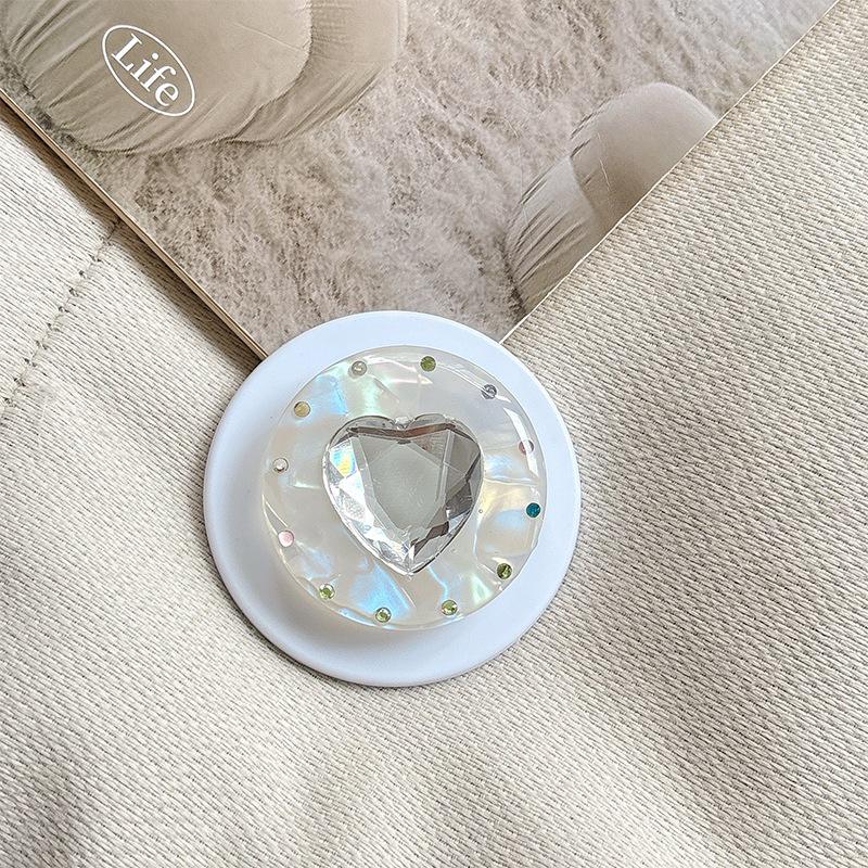 Magnetic Rhinestone Phone Holder with Retractable Airbag for Women