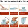 Thickened explosion-proof hot water bag hand warmer hot compress stomach warmer foot warmer imitation rabbit velvet water warmer