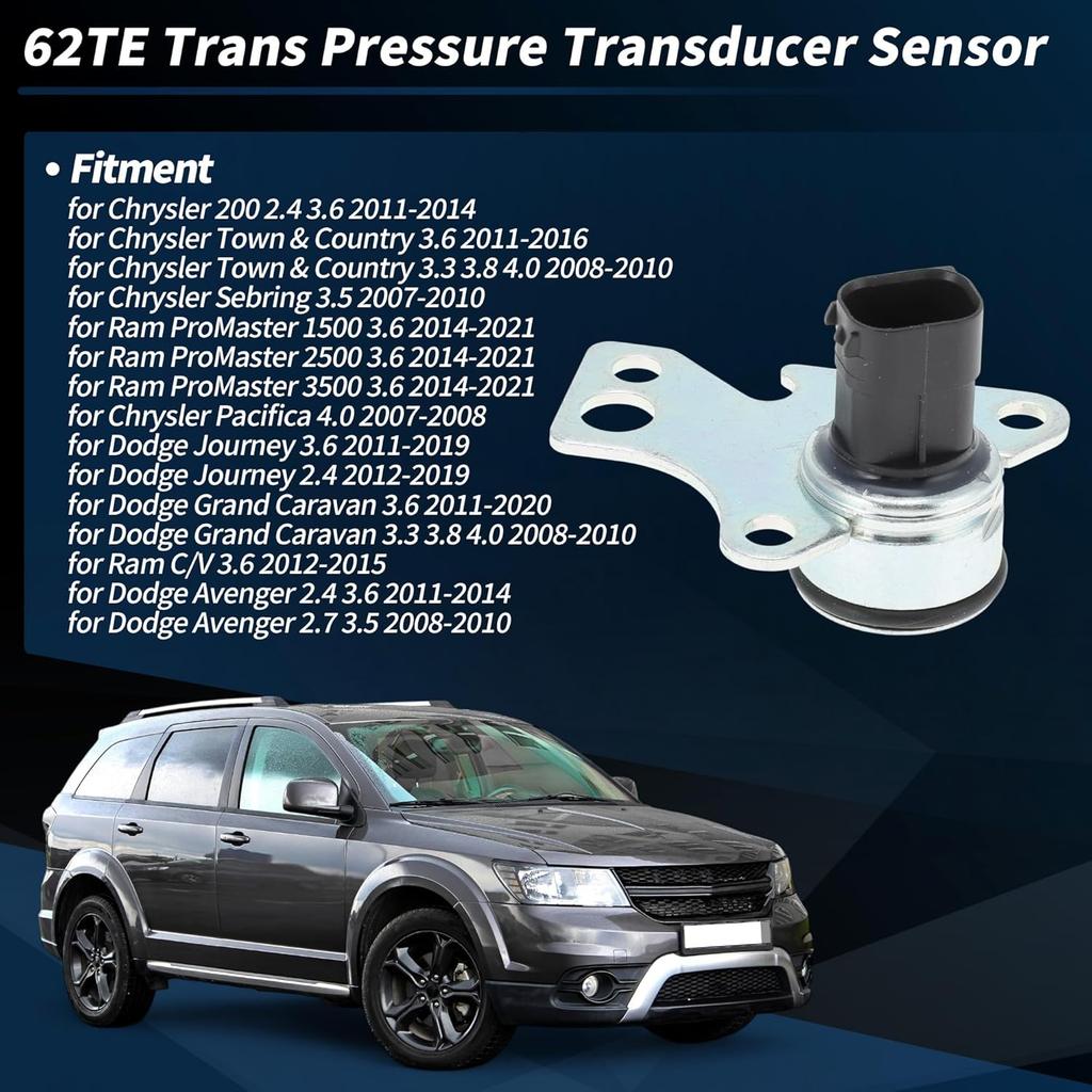 No.5078708AC 62TE Transmission Pressure Transducer Sensor for Chrysler Sebring 3.5 07-10 for Chrysler Pacifica 4.0 07-08 for Dodge Journey 3.6 11-19