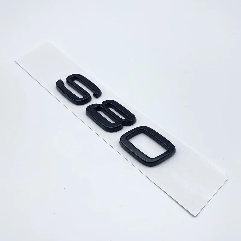3D AWD T5 T6 Logo Emblem Badge Decal Car Sticker for Volvo S80 Car Stying Glossy Black Emblem Nameplate Car Modification