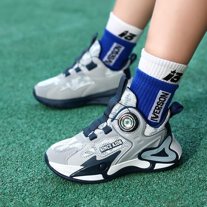 Boys shoes sports shoes 2025 new summer running children's basketball shoes middle aged older boys breathable mesh students