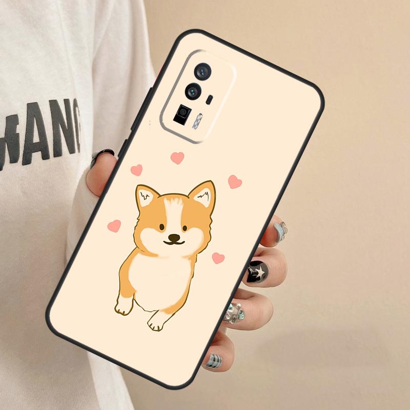Cartoon Corgi Case For Xiaomi 14 15 Ultra 13T 14T 15T Pro 17 Pro Max POCO F8 F7 F5 F6 X5 X6 X7 X8 Pro Cover