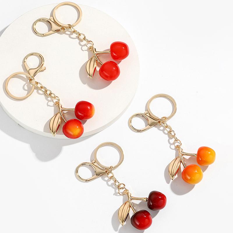 Cherry Fruit Keychain Pendant  Cherry Charm Pendant For Bag Women'S Handbag Shoulder Bags Keychain Attachment Parts