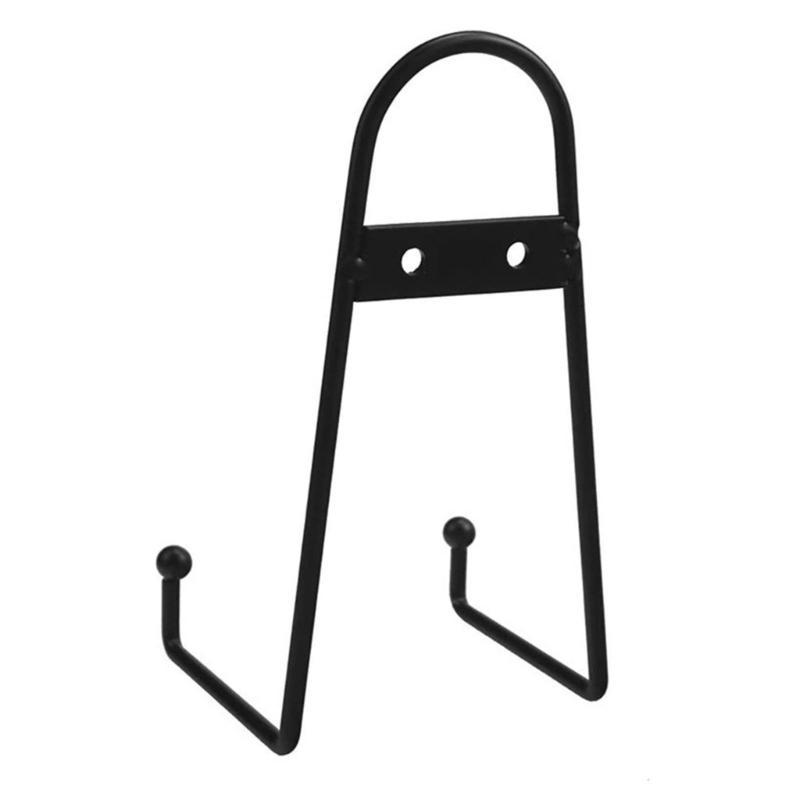 Pack Of 5 Large Black Metal Display Stand for Plates and Artwork Wall Mount Easel Decorative Scroll Rack Hanger D57B