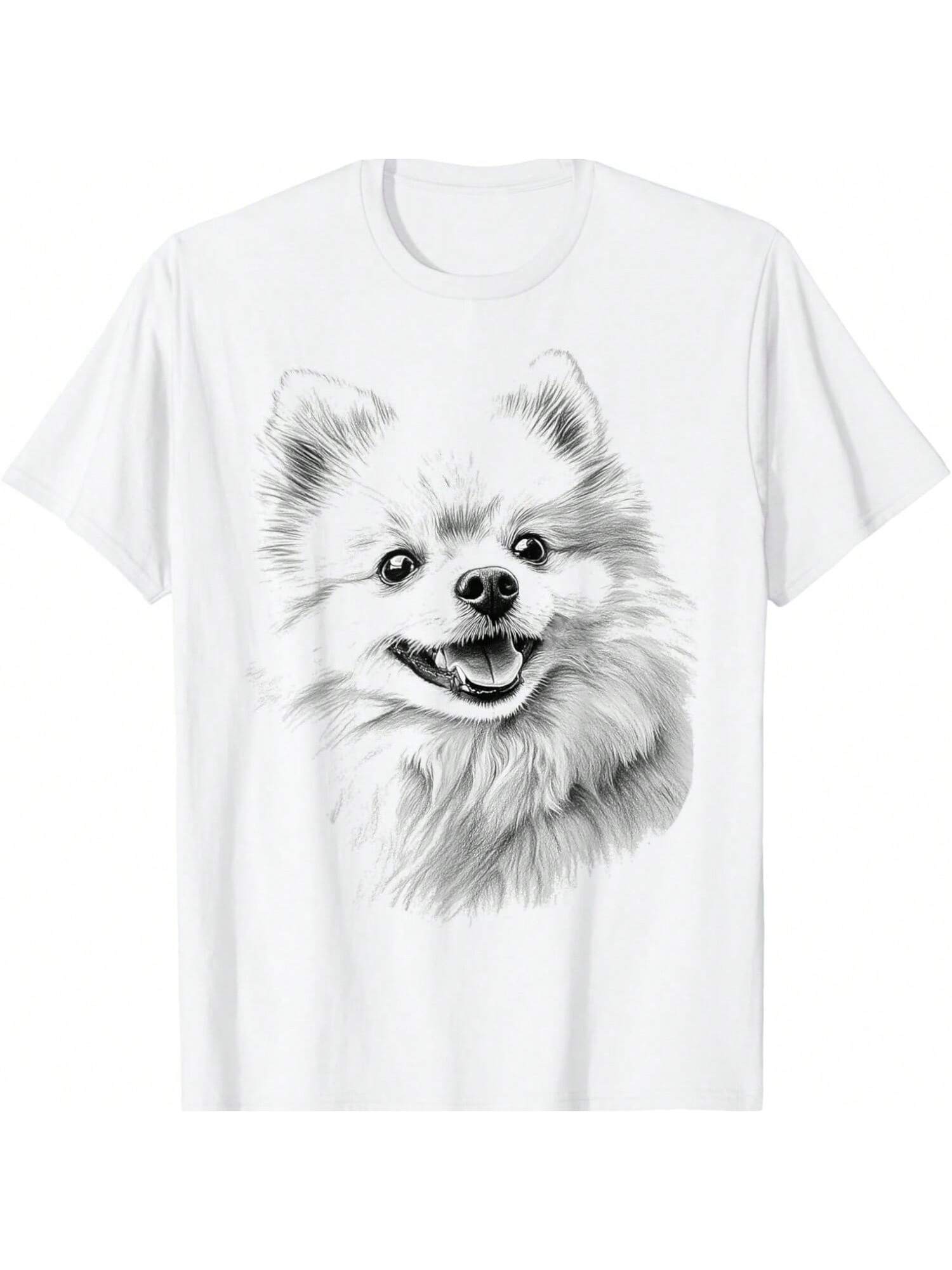 

Pomeranian Dog Women s Cotton TShirt, Pure Cotton HighQuality Print, Durable And Longlasting, Casual And Fashionable XXXXXL чёрный