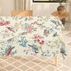 1pc Elegant Bird and Floral Pattern Tablecloth - Durable Polyester Tablecloth, Suitable for Various Holidays, Ideal for Coffee Tables, Dining Rooms, H