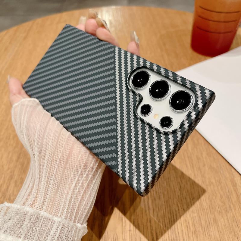 For Magsafe Magnetic Carbon Fiber Color Collision Phone Case For Samsung S25 Ultra S23 S22 S24 Note 20 Ultra Plus Bumper Cover
