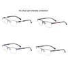 Unisex Metal Half Frame Men Women Plastic Lens Large Face Nearsighted Spectacles for Business Daily