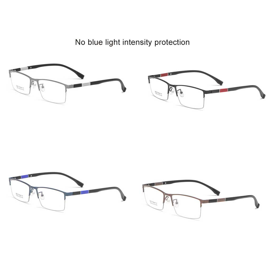 Unisex Metal Half Frame Men Women Plastic Lens Large Face Nearsighted Spectacles for Business Daily