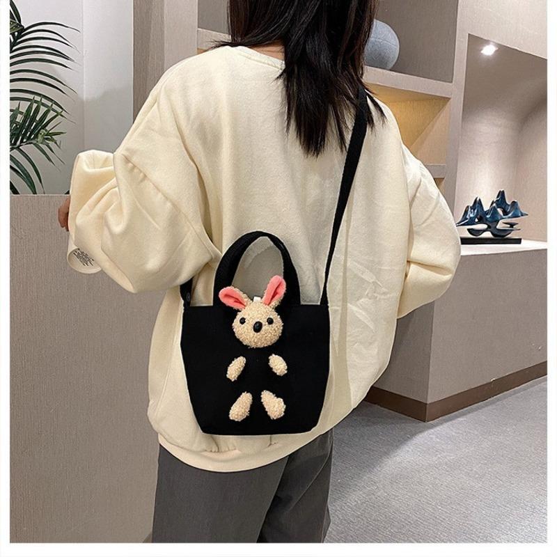 Søt Sommer Ny TikTok Viral Tegneserie Bjørn Lerretspose Jenter Skulderveske Crossbody Veske Trendy